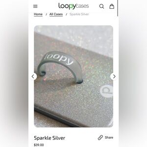 Sparkle Silver Loopy Case (iPhone XS Max)